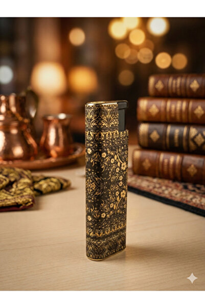 METAKEY3D Otantik Desenli Lüks Çakmak - Geleneksel Motifli Hediyelik Özel Ser...