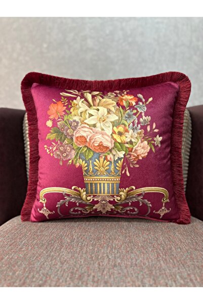 Fabricland Εισαγόμενο Μετάξι Βελούδο Με φούντες Σχέδιο Δαμασκηνού Τύπου Βισκό...