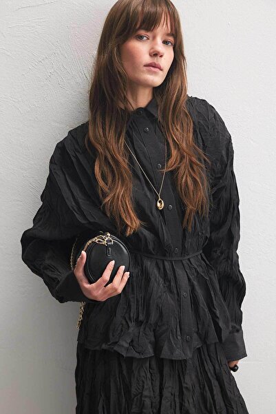 Hooopstore Crush Textured Black Shirt