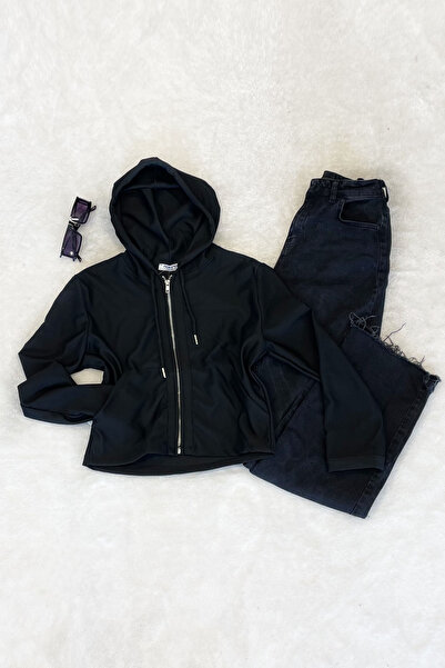 Noa&Noa Zippered Piped Jacket-Black Black