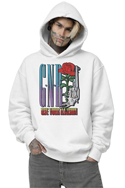 Fuddy Moda Ουνισέξ oversized Guns N Roses Use Your Illusion με τύπωμα με κουκ...