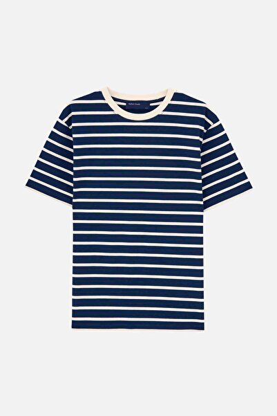 Reflect Studio Prugasto Teška kategorija T-shirt - Mornarsko plava / Ekru