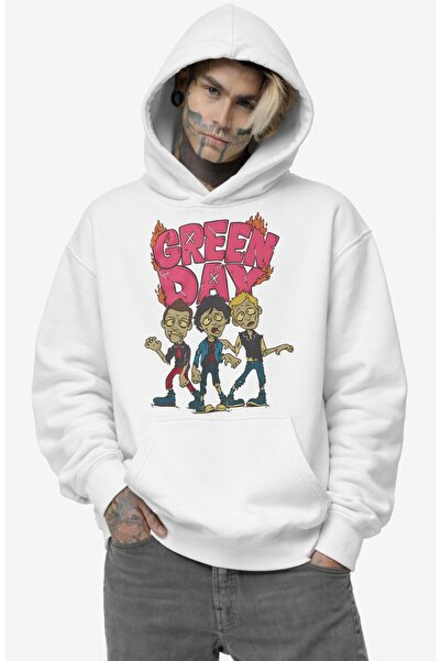 Fuddy Moda Ουνισέξ Φούτερ Green Day Zombie Έκδοση με τύπωμα με κουκούλα με θέ...