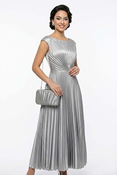 VAROL ÇANTA Varol 605 Women's Evening Dress Bag Gray