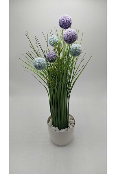 Ebruli hediyelik Realistic Artificial Flower 45cm Cobalt Ilı (Model-7)