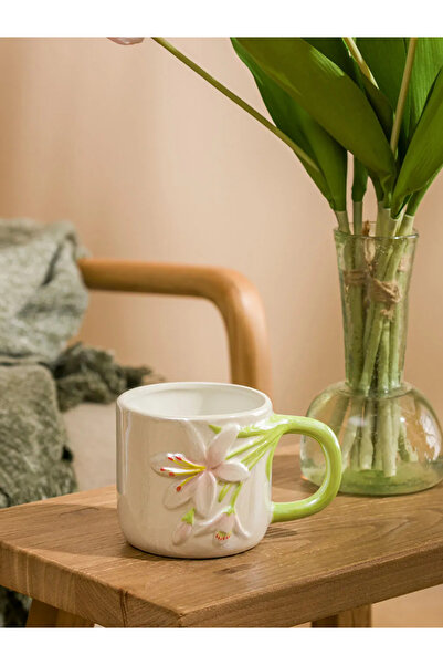 LC Waikiki Lcw Home Mixed Flower Printed Porcelain Mug 520 ml