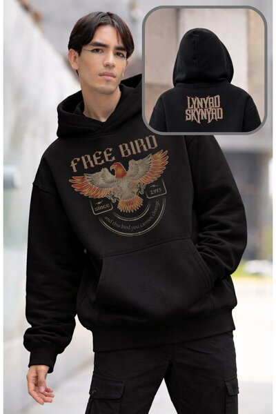 Fuddy Moda Ουνισέξ Φούτερ Lynyrd Skynyrd Free Bird Ense με τύπωμα με κουκούλα...