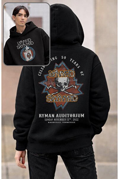 Fuddy Moda Ουνισέξ oversized Λίνιρντ Σκίνιρντ Ράιμαν Αουντόριουμ Ρακ Μπαντ Φο...