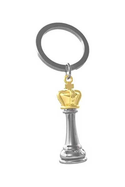 Metalmorphose King Chess Anahtarlık MTM240-01 Gri Gold