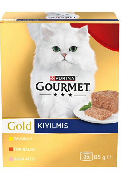 Gourmet Gold Kıyılmış Karışık Seri Kedi Yaş Maması 85Gr X 8 Adet (8 AL 6 ÖDE)
