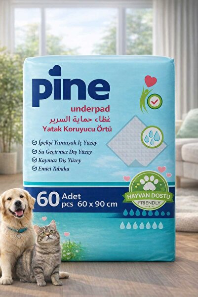 Pine Yatak Koruyucu Çiş Pedi Serme 60 Adet