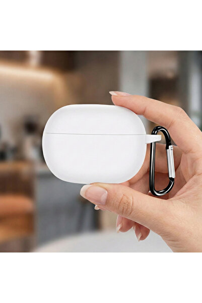 CaseOnn حافظة ريدمي بادز 8 برو من السيليكون غير اللامع باللون الأبيض مع حزام ...