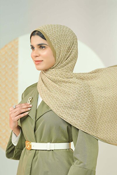 Buttonscarves شال بيمو مطوي - زيتوني