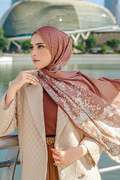 Buttonscarves Singapore Saten Şal - Ice Cream