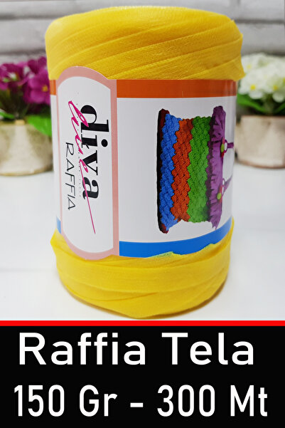 Diva İplik Tela Rafya İp - 150 Gram - 300 Metre - Çanta & Aksesuar İpliği - 2...