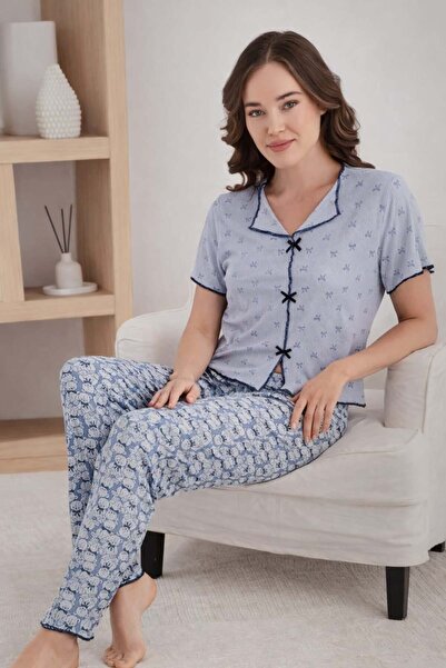 Pemilo Women's 1935-3 Short Sleeve Oslo Pajama Set