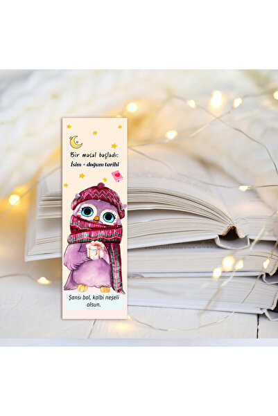 Fatofotofan Kişiye Özel İsimli Bebek Kitap Ayracı – 30 Adet Hediyelik Baby Shower / Hastane Doğum Hatırası