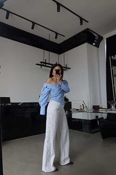 Özge Özgenç Yıldız Yamalı Straight Fit Jean