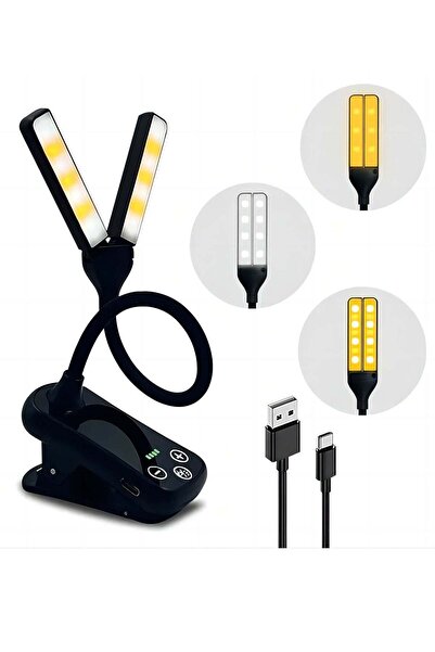 Arabest USB 14 LED Clip-On Book Light, 180° Adjustable Reading Lamp with 8-Ge...