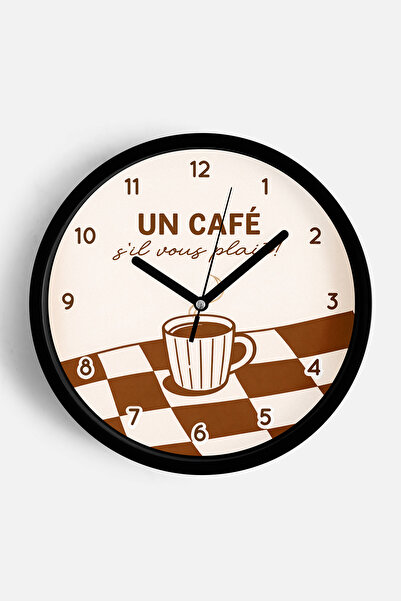 JHAAR Design modern cu litere - Ceas de perete pentru bucătărie „UN CAFÊ” - 4...