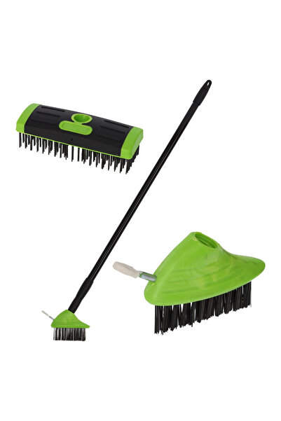 SERSIMO Perie telescopică 3 în 1 pentru buruieni și pavaj, cu peri de alamă ș...