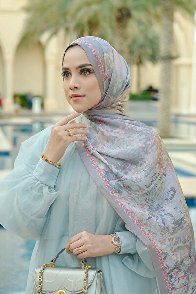 Buttonscarves Al Qasr Saten Şal - Terrazzo