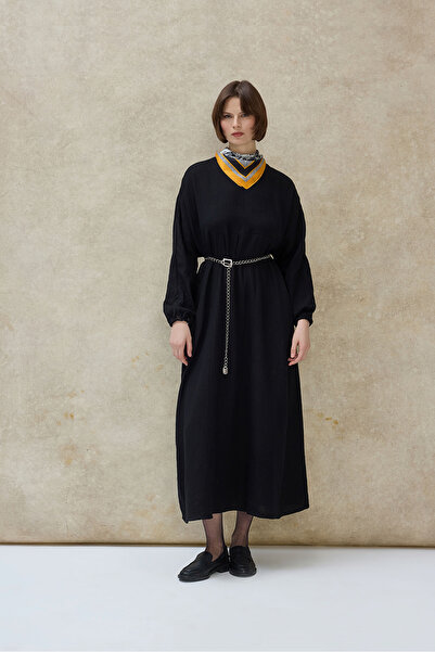Birgül Bektaş Black Muslin Dress