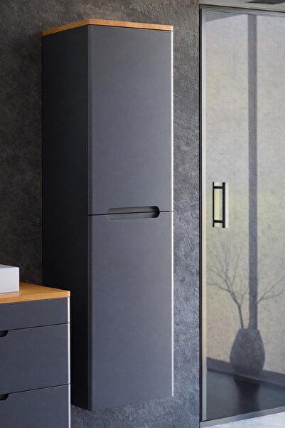Gold Ban-yom PICASSO 40X140 ANTRASİT MDF Banyo Boy Dolabı