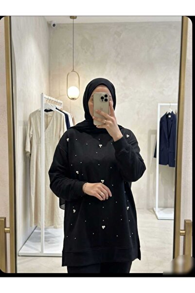 Azram Fashion KADIN İNCİ DETAYLI TESETTÜR TUNİK