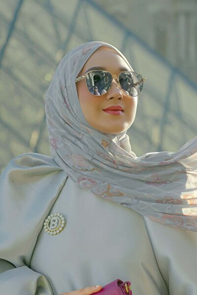 Buttonscarves Autograph Piliseli Şal - Gris