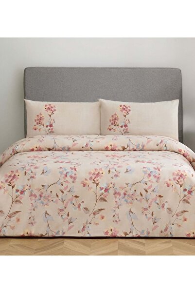 Özdilek Nev Serisi -Geranium Bej- Tek Kişilik Nevresim Takımı