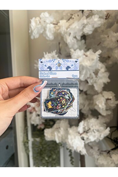 MofuTenshi Hologramlı Vitray Temalı Sticker Seti