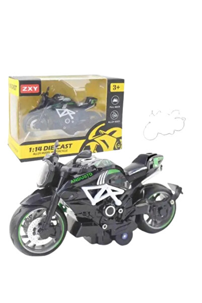 OEM Motocicleta Metalica Die-Cast 1:14 pentru Copii, Model Sport cu Functie P...