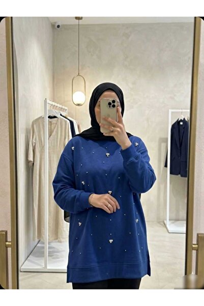 Azram Fashion KADIN İNCİ DETAYLI TESETTÜR TUNİK