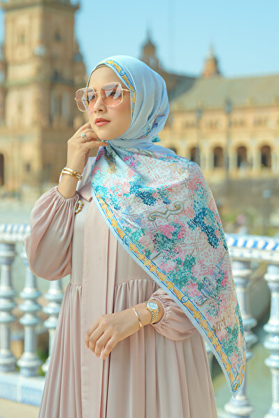 Buttonscarves Sevilla Saten Şal - Cielo