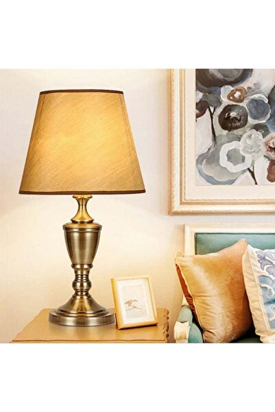 Arabest LED Antique Design Decorative Table Lamp, Gold Finish Contemporary Li...