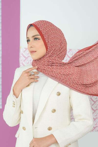 Buttonscarves شال بيمو مطوي - أحمر