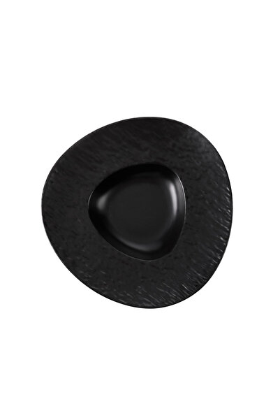 Zass Set of ceramic plates with rock texture – 6 pieces ZG-DS 04 Black