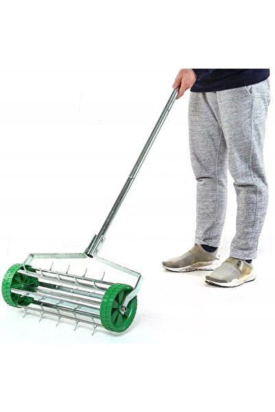 SERSIMO Scarificator și aerator manual pentru gazon cu 27 de țepi, lățime de ...