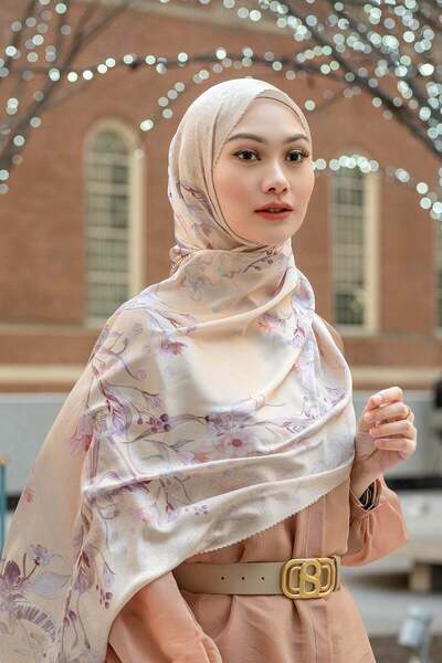 Buttonscarves Nada 2 Saten Şal - Viola