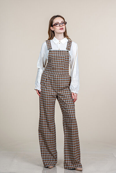 MissVina Beatriz Ολόσωμη φόρμα με τιράντες Καρό Desen Tulum - 50363