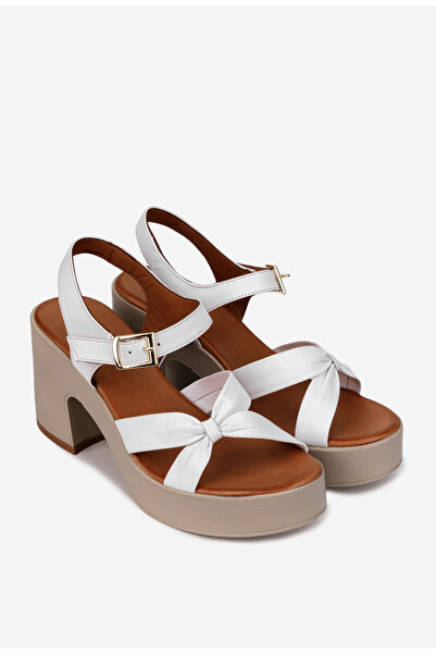 Dasha Sandale dama NUR albe din piele naturala