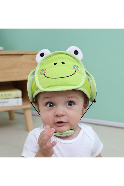 Other Baby Safety Helmet - Frog Design Anti-Collision Head Protector for Todd...