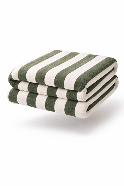 The Cotton Connection Striped Beach Towels - SET OF 2 | 90x180 cm | 600 GSM 1...