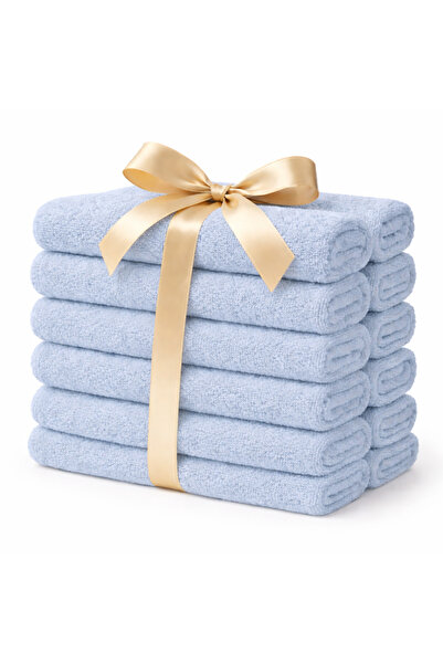 The Cotton Connection Terry Cotton Face Towels - Pack of 12 | Ultra Soft, Hig...