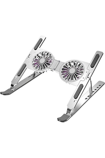 Arabest حامل مروحة يحافظ على البرودة قابل للطي مزود بإضاءة LED للأجهزة من 13 ...