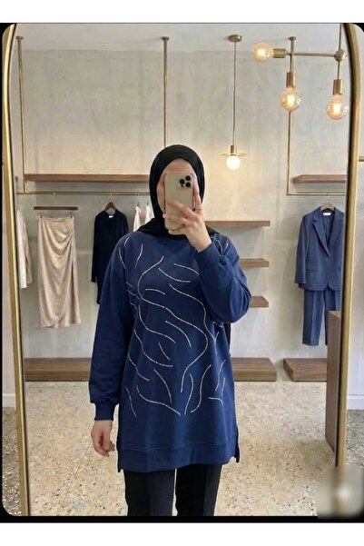 Azram Fashion Kadın taş baskılı tesettür tunik
