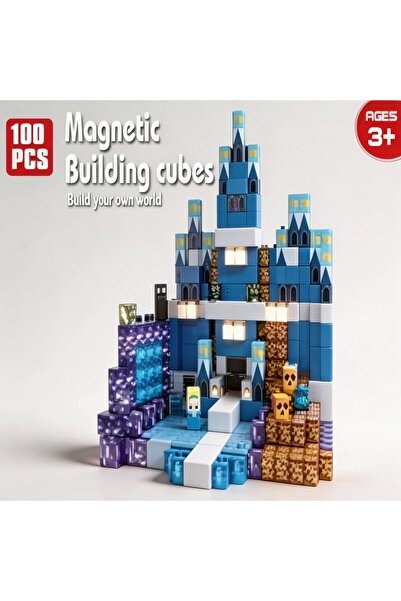OEM Set 100 blocuri de construcție magnetice Minecraft Castelul Nopții