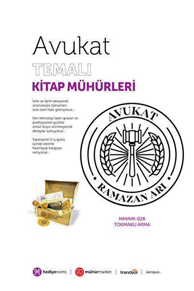 HEDİYENOMİ MühürMarket > ختم كتاب المحامي المزخرف بعلامة توكماك - إكس-ليبريس ...