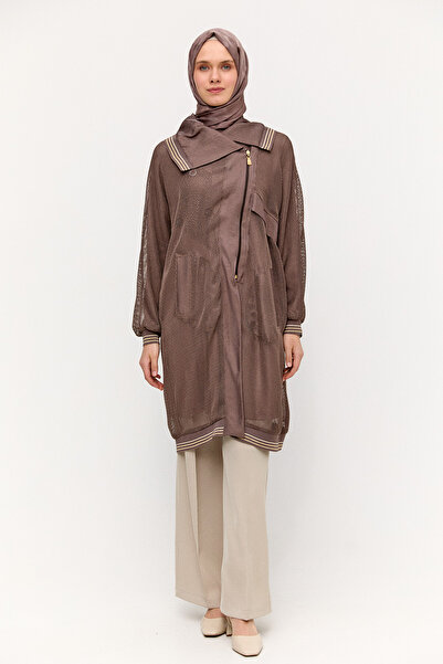 Setrms Asimetrik Yakalı File Kap